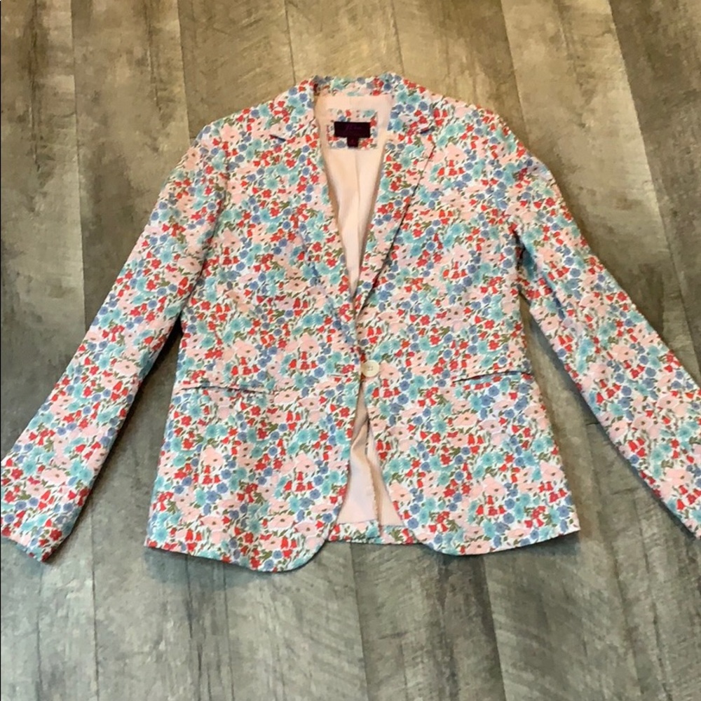 J. crew floral blazer